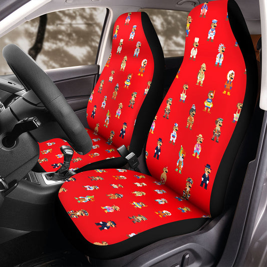 Mario Car Seat Covers Super Mario Pixels Pattern Seat Covers Red