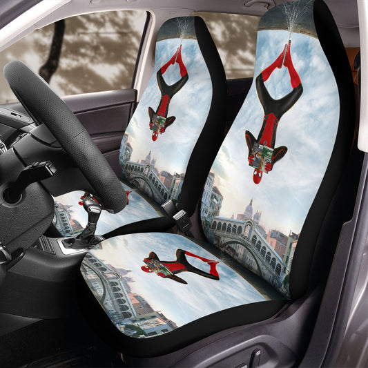 Spiderman Car Seat Covers MV Upside Down Spiderman Reading MV Seat Covers Colorful