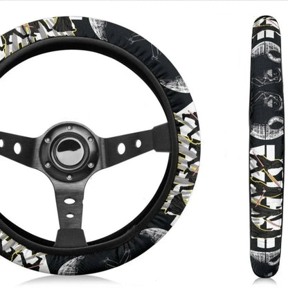 SW Steering Wheel Cover The Dark Fourth Cross Road Driving Wheel Cover Black