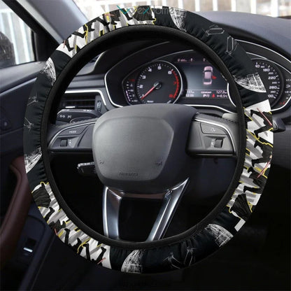 SW Steering Wheel Cover The Dark Fourth Cross Road Driving Wheel Cover Black