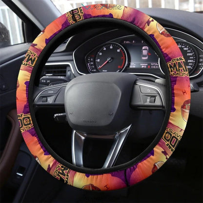 SW Steering Wheel Cover SW Baby Yoda Mando Mondays Driving Wheel Cover Red