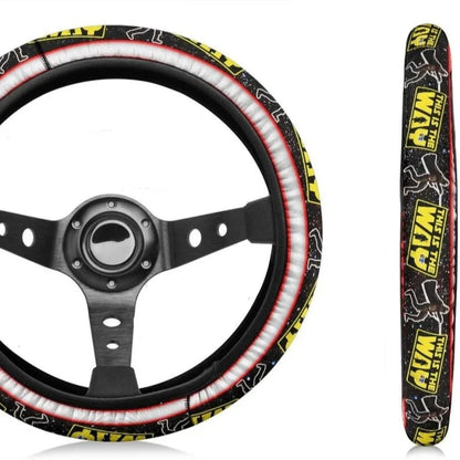 SW Steering Wheel Cover Mandalorian This Is The Way Driving Wheel Cover Black Yellow