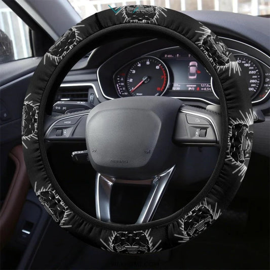 SW Steering Wheel Cover Funny Darth Vader Buddha Patterns Driving Wheel Cover Black