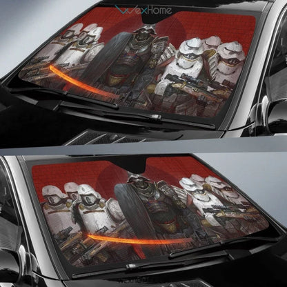 SW Car Sun Shade Samurai Darth Vader Army Winshield Sun Shade Black White