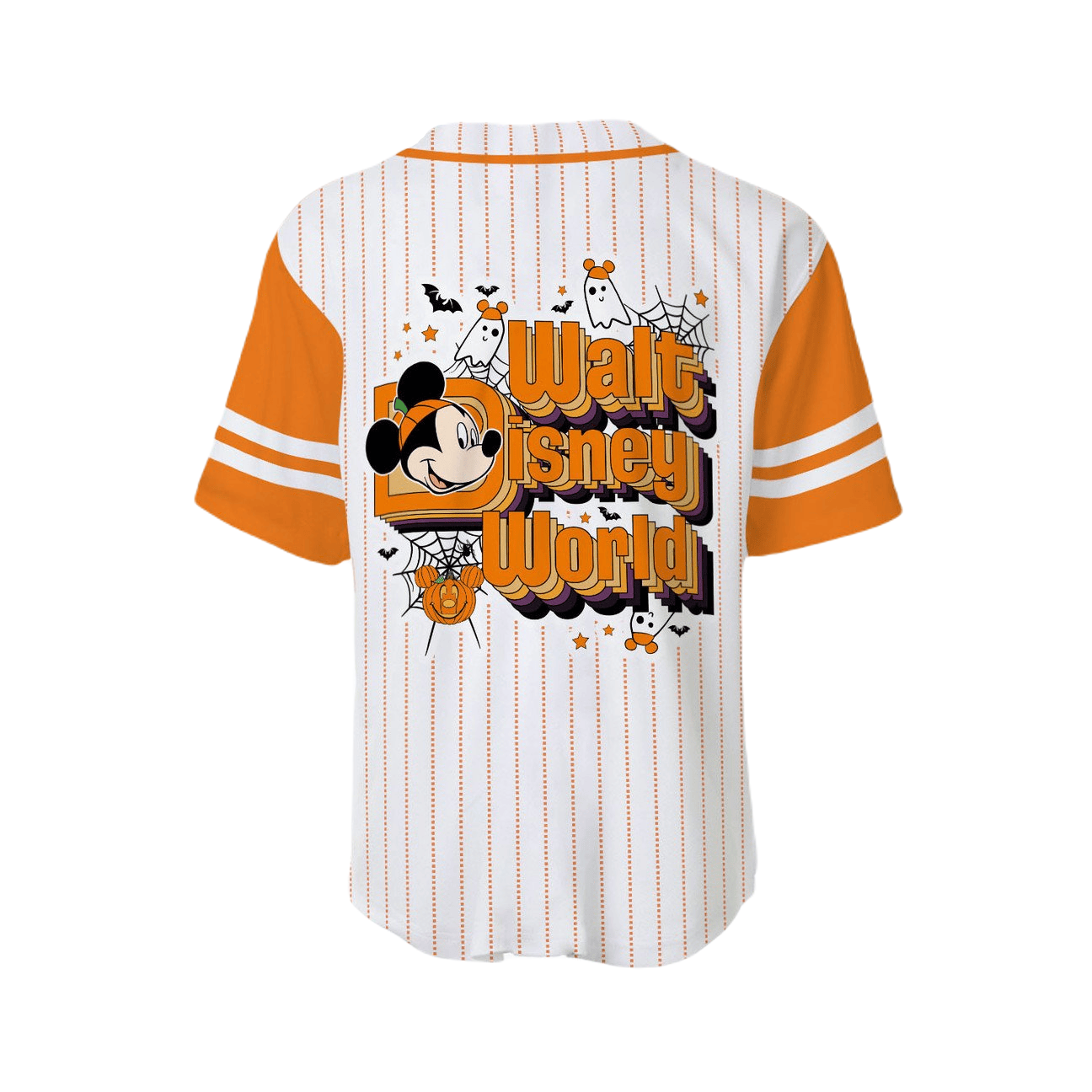 MM Baseball Jersey Halloween Walt Disney World MM Jersey Shirt White Orange Unisex Adult New Release