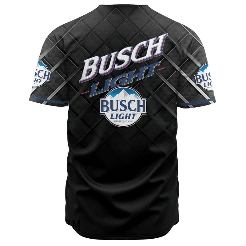 Busch Light Baseball Jersey Busch Light Beer Square Style Jersey Shirt Black Unisex Adult New Release