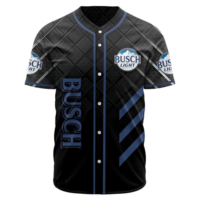 Busch Light Baseball Jersey Busch Light Beer Square Style Jersey Shirt Black Unisex Adult New Release