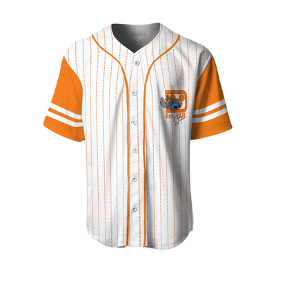 Stitch Baseball Jersey Halloween Walt Disney World Stitch Jersey Shirt White Orange Unisex Adult New Release