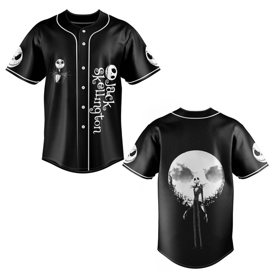 TNBC Baseball Jersey Jack Under The Moonlight Jersey Shirt Black Unisex Adult