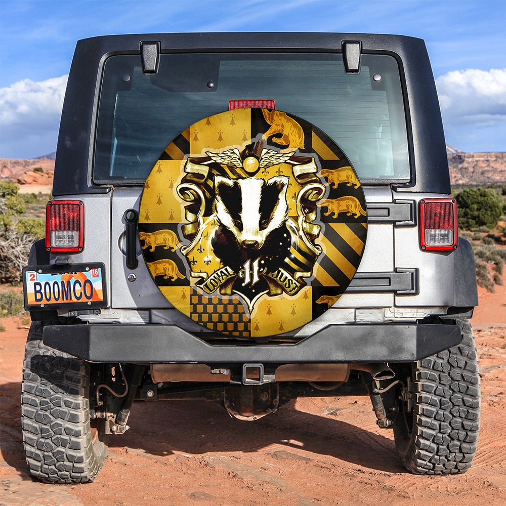 HP Spare Tire Cover The Hufflepuff Badger Symbol Tire Covers Yellow Black