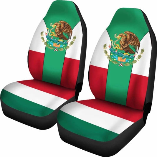 Mexican Car Seat Covers Mexico Coat Of Arms And Flag Seat Covers Colorful