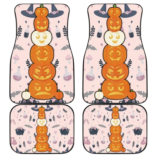 Halloween Car Mats Vintage Halloween Stack Of Pumpkin Car Floor Mats Pink Orange