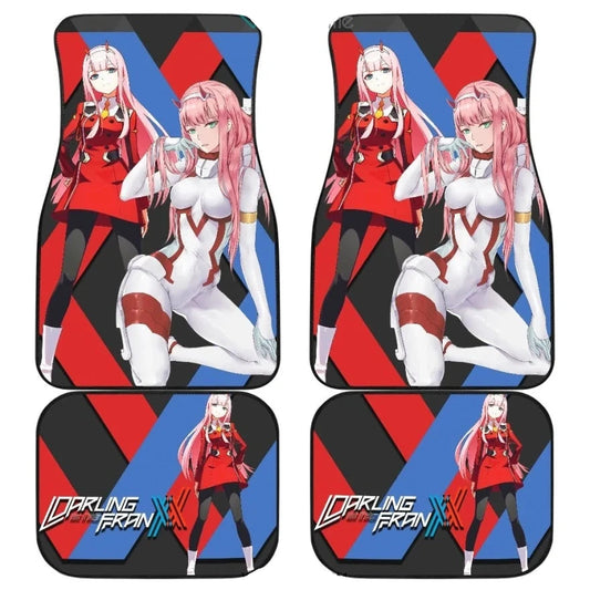 Darling In The Franxx Car Mats Zero Two In Body Suit Car Floor Mats Colorful