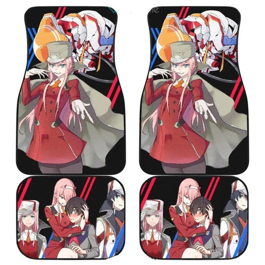 Darling In The Franxx Car Mats Captain Zero Two Loves Hiro Car Floor Mats Colorful