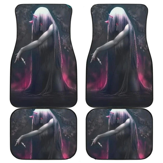 Darling In The Franxx Car Mats Dark Zero Two Darling In The Franxx Car Floor Mats Black Gray