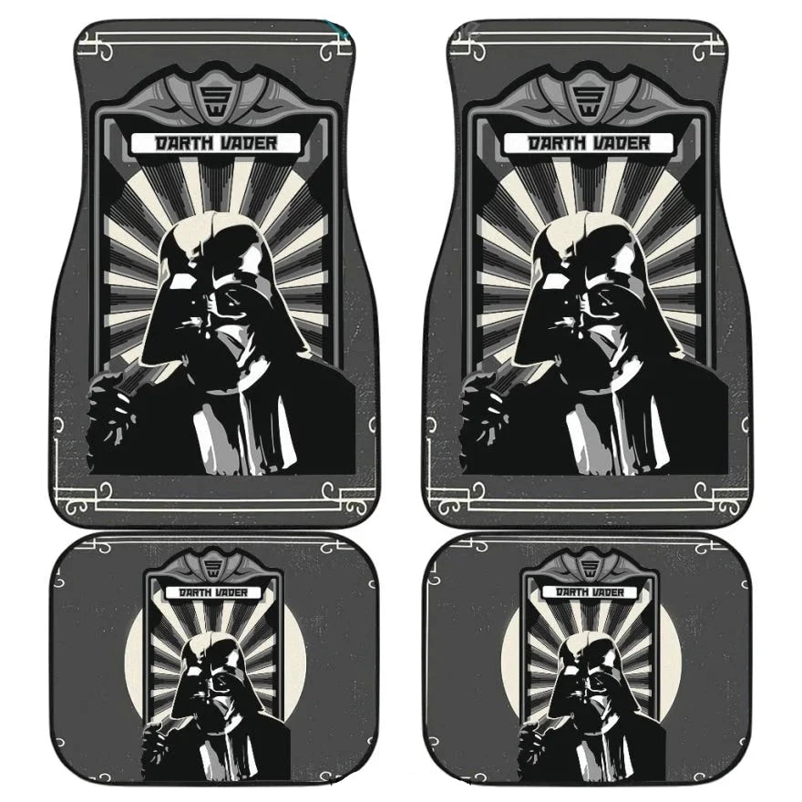 SW Car Mats SW Darth Vader Tarrot Card Car Floor Mats Black