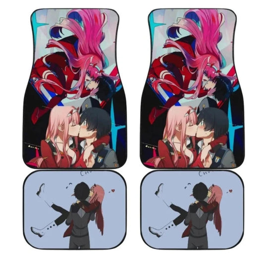 Darling In The Franxx Car Mats Hiro x Zero Two Darling In The Franxx Car Floor Mats Colorful