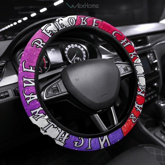 TNBC Steering Wheel Cover Jack Skellington Head Bling Driving Wheel Cover Colorful