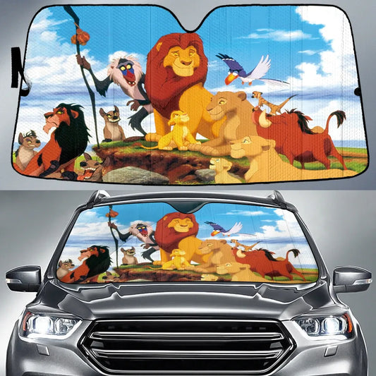 LK Car Sun Shade All LK Characters Graphic Winshield Sun Shade Colorful