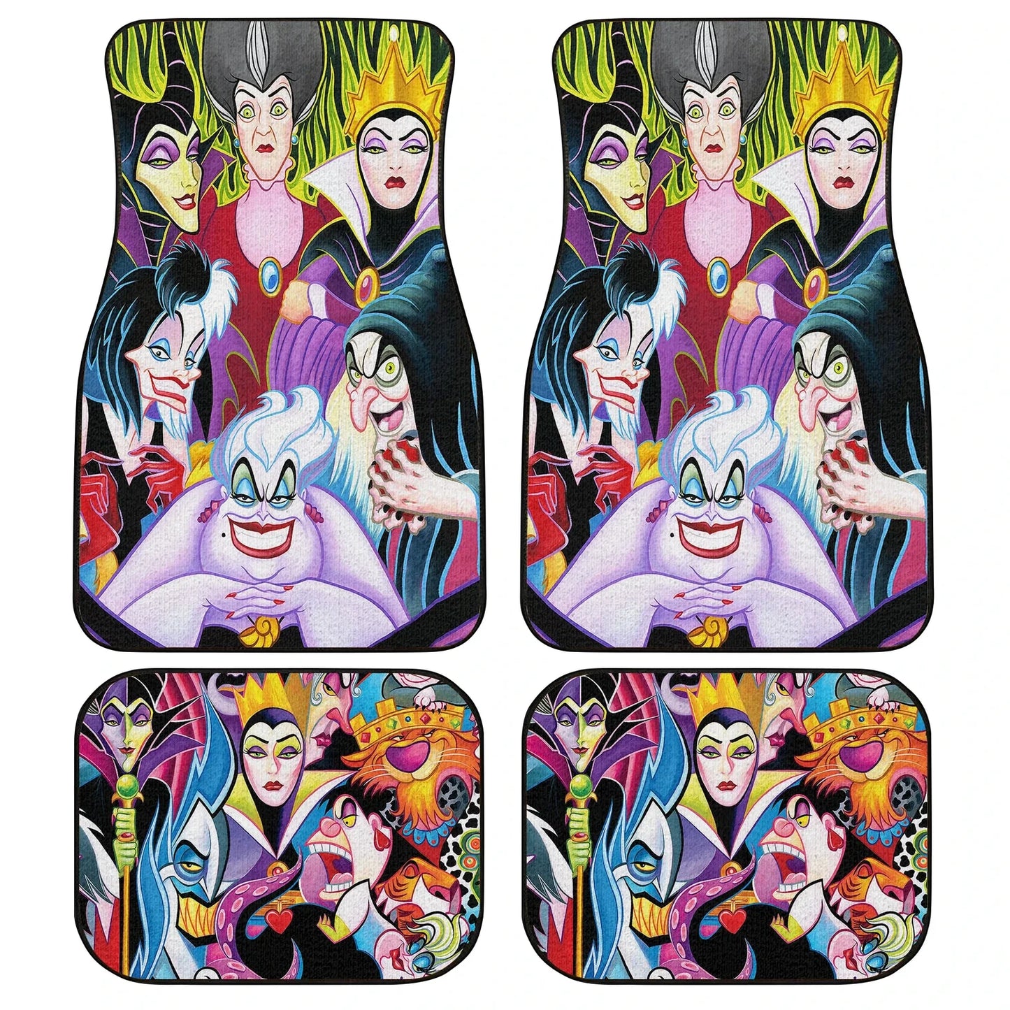 DN Car Mats All Female Villains Graphic Car Floor Mats Colorful