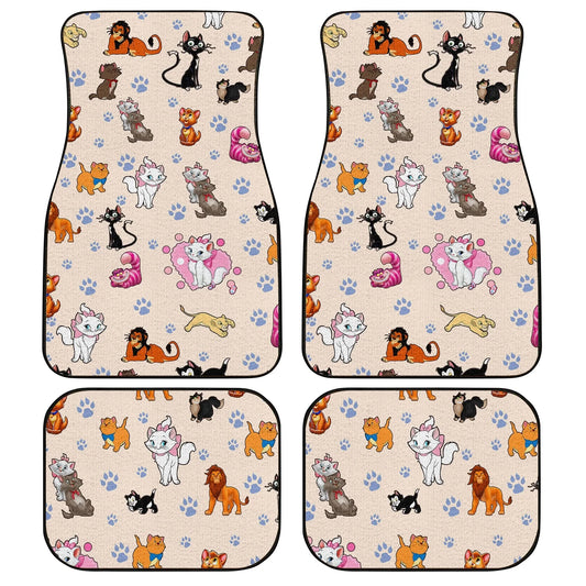 DN Car Mats All DN Cats Characters Pattern Car Floor Mats Colorful