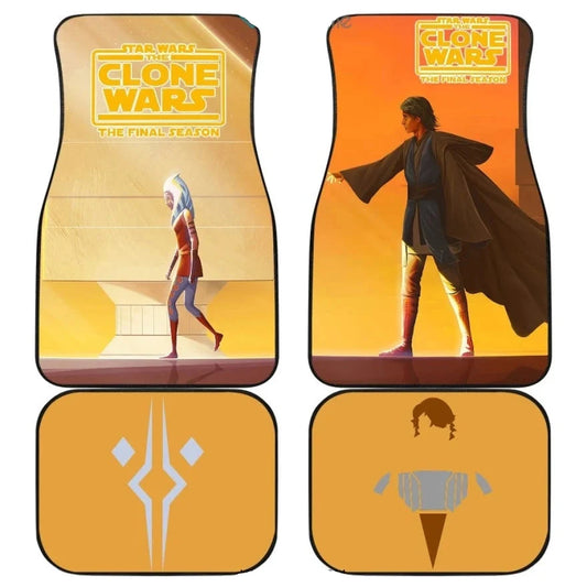 SW Car Mats SW The Clone Wars The Final Season Car Floor Mats Orange