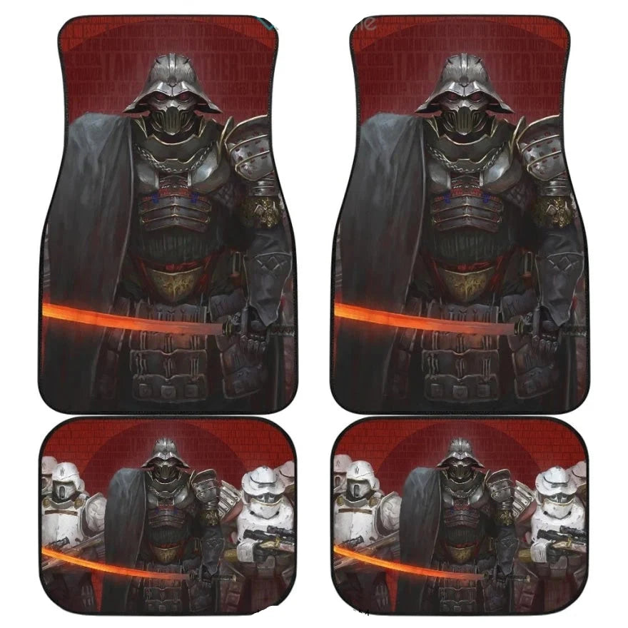 SW Car Mats SW Samurai Darth Vader Arm Car Floor Mats Black Red