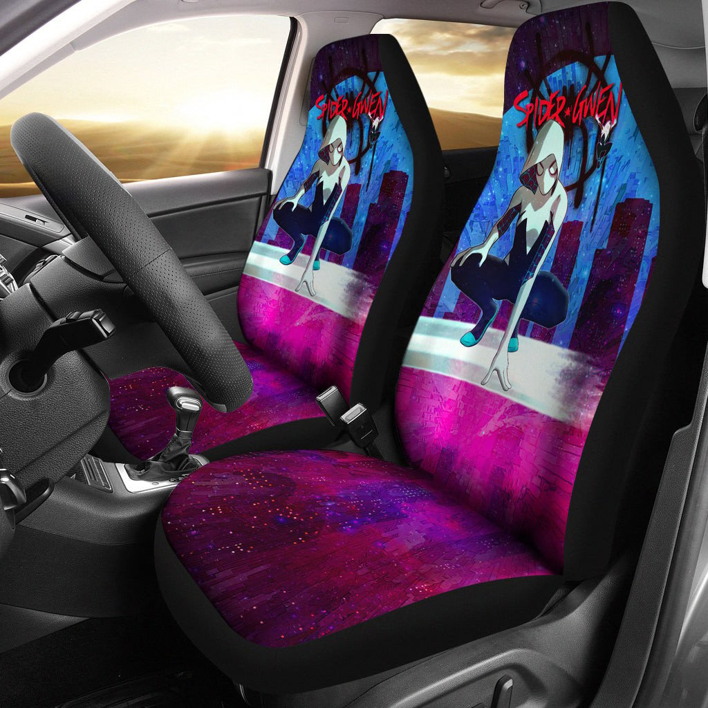 Spiderman Car Seat Covers Gwen Spider Girl Graphic Seat Covers Colorful