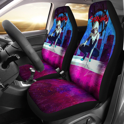 Spiderman Car Seat Covers Gwen Spider Girl Graphic Seat Covers Colorful