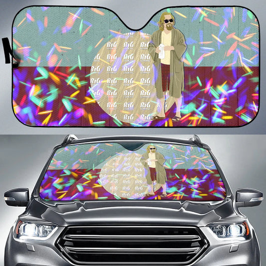 The Big Lebowski Car Sun Shade The Big Lebowski The Dude Character Winshield Sun Shade Colorful