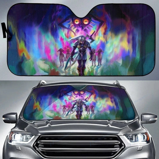 Legend Of Zelda Car Sun Shade Legend Of Zelda Dark Link Winshield Sun Shade Colorful