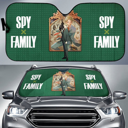 SpyxFamily Car Sun Shade SpyxFamily Loid Forger Frame Winshield Sun Shade Green