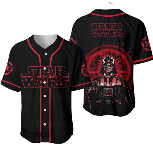 Star Wars Jersey Darth Vader Anakin Graphic Skywalker Star Wars Black Red Jersey Shirt Star Wars Baseball Jersey For Men