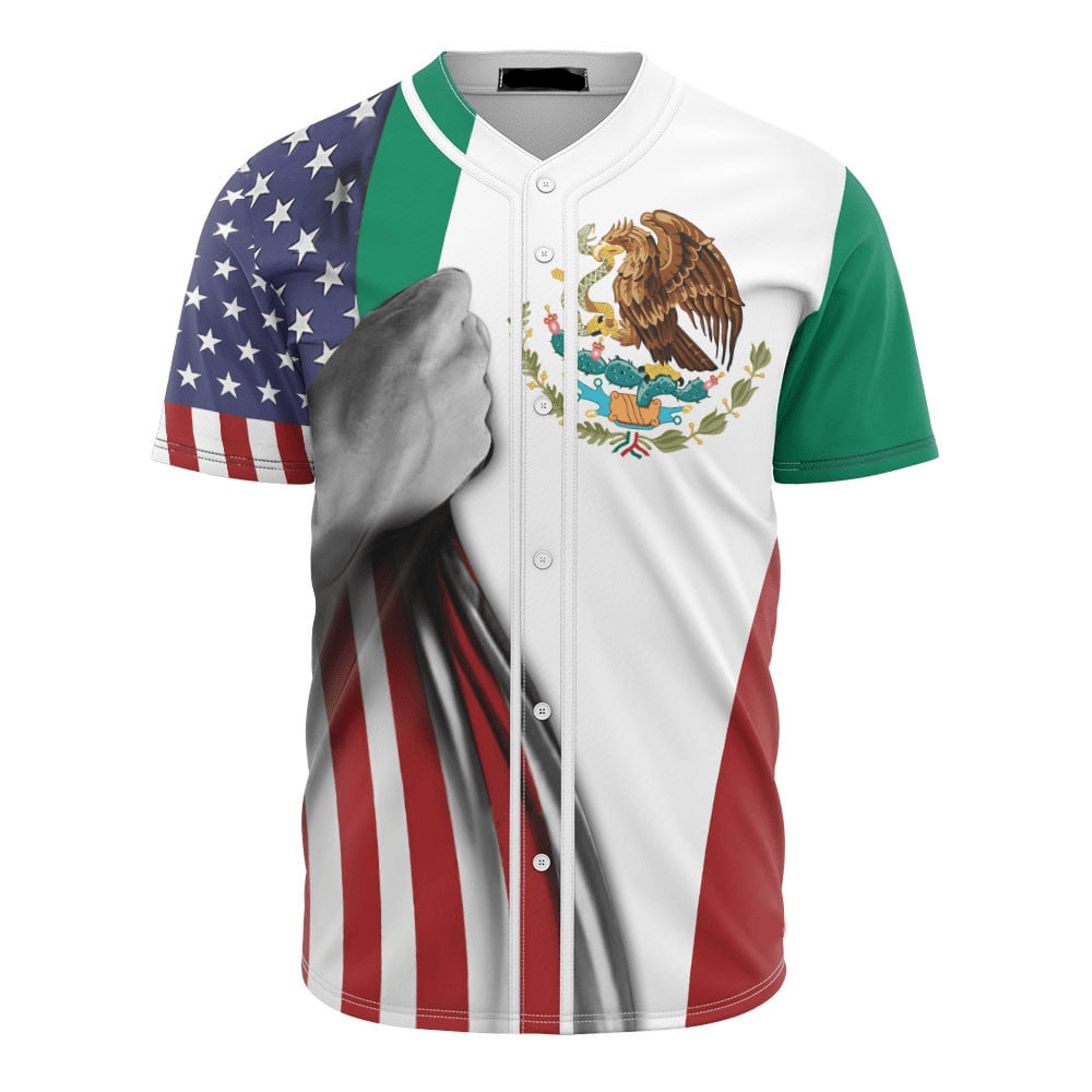 Mexican Baseball Jersey Escudo Mexico Flag Jersey Shirt Colorful Unisex Adult New Release