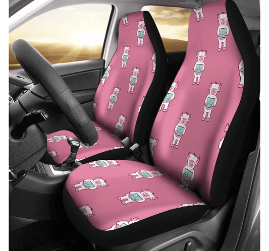 Bigfoot Car Seat Covers Cute Chibi Bigfoot Pattern Seat Covers Pink