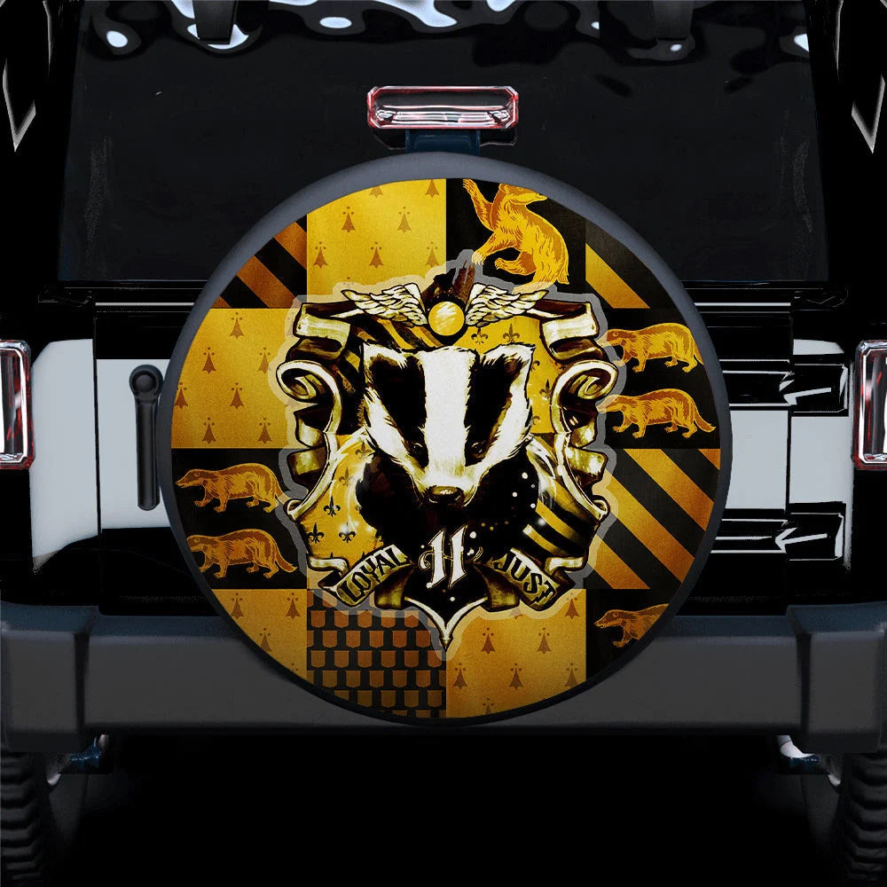 HP Spare Tire Cover The Hufflepuff Badger Symbol Tire Covers Yellow Black