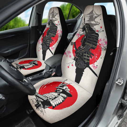 Japanese Car Seat Covers Japan Samurai With Cherry Blossom Art Seat Covers Black Red