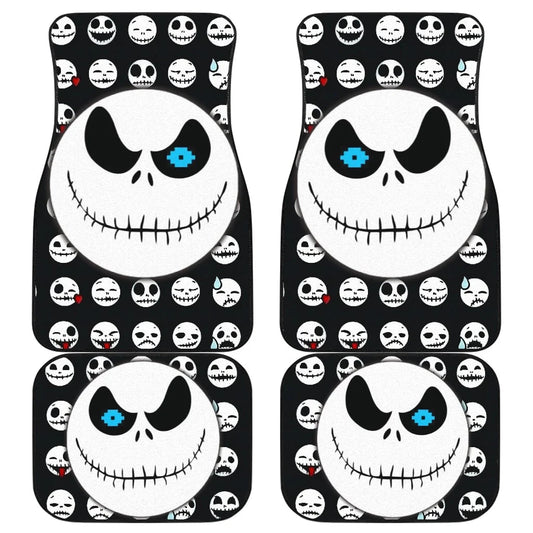 TNBC Car Mats All Of Jack Skellington Face Emotions Pattern Car Floor Mats Black White