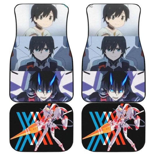 Darling In The Franxx Car Mats Darling Hiro With Strelitzia Car Floor Mats Colorful