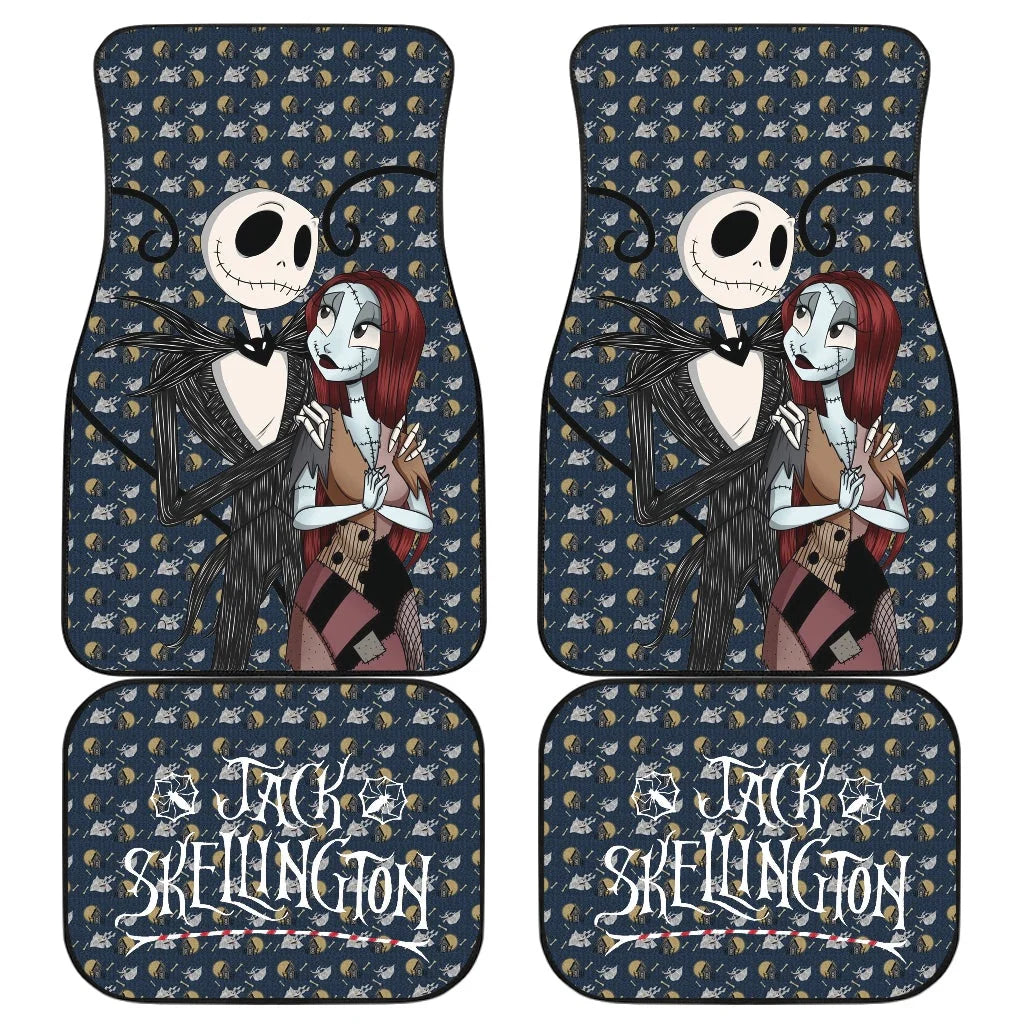 TNBC Car Mats Jack And Sally House Zero Dog Patterns Car Floor Mats Colorful