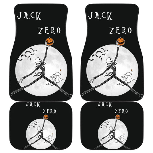 TNBC Car Mats Jack And Zero Dog Fly To The Moon Car Floor Mats Black