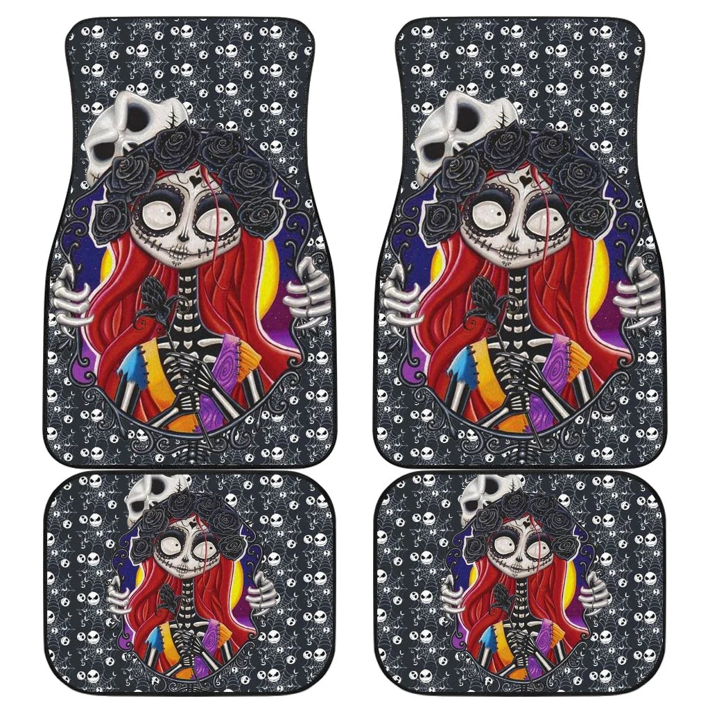 TNBC Car Mats Jack Behind Pretty Sally Portrait Spider Web Car Floor Mats Black