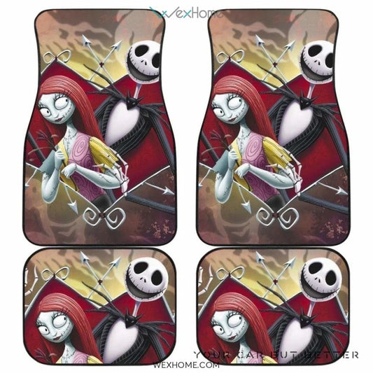 TNBC Car Mats DN Characters Jack And Sally Graphic Car Floor Mats Colorful