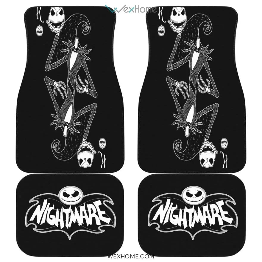 TNBC Car Mats Jack Skellington Take Off Head K Card Car Floor Mats Black