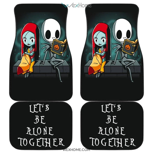 TNBC Car Mats Let's Be Alone Together Jack Sally Car Floor Mats Black