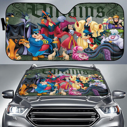 DN Car Sun Shade Main DN Villains Characters Winshield Sun Shade Black