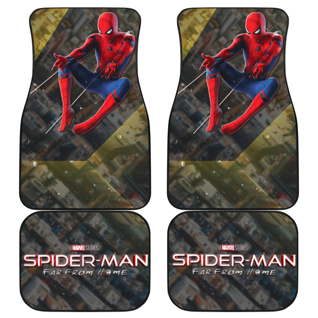 Spiderman Car Mats Spiderman Far From Home Graphic Car Floor Mats Colorful