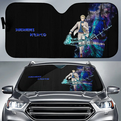 Jujutsu Kaisen Car Sun Shade Jujutsu Kaisen Nanami Kento Graphic Winshield Sun Shade Black Blue