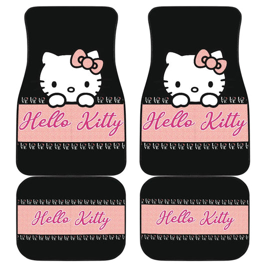 Hello Kitty Car Mats Hello Kitty Graphic Love Pattern Car Floor Mats Black Pink