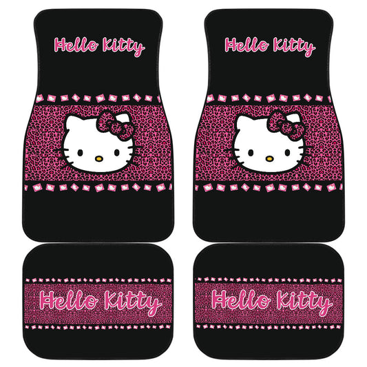 Hello Kitty Car Mats Hello Kitty Stitckers Leopard Pattern Car Floor Mats Black Pink